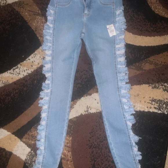 Encore Jeans Light Blue Denim - Picture 2 of 9